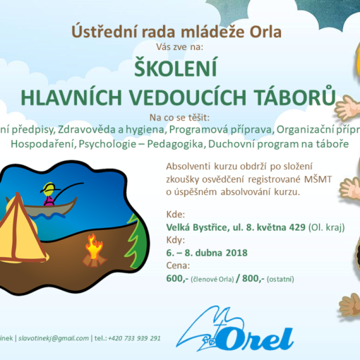 Školení hlavních vedoucích táborů 2018